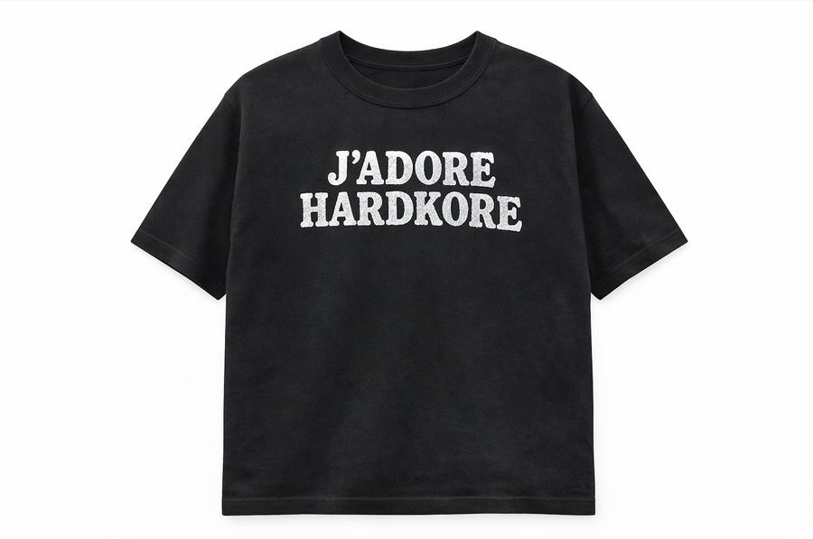 "J'ADORE HARDKORE" OVERSIZED TEE